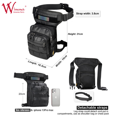 Bolso para piernas de motocicleta Bolso para montar de motocicleta poliéster multifuncional 900D