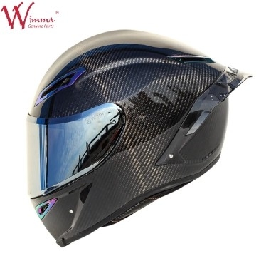 Casco de motocicleta de cara completa de fibra de carbono retro excelente ventilación confort y forma