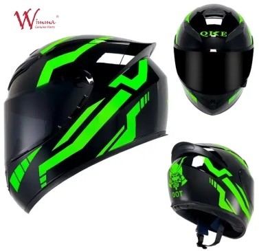 Casco de motocicleta de cara completa con diseño aerodinámico y comunicación Bluetooth integrada