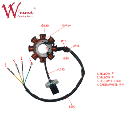 Motor Magneto Stator bobina Stator Comp piezas de repuesto Accesorios XY200GY6 Wimma cobre