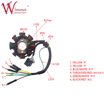 Volante de estator magnético piezas eléctricas completas de motocicleta SKR200S Wimma de alta calidad