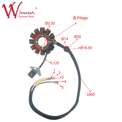 Motorcicleta Stator magnético bobina Stator Comp CHIEFII ((2021) ISO9001 Listado